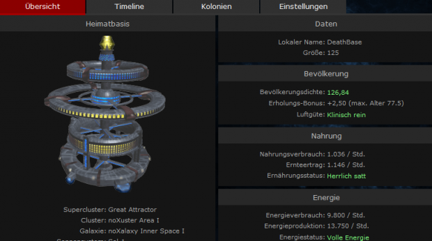 eXperinox – Weltraumstrategiespiel Browsergame