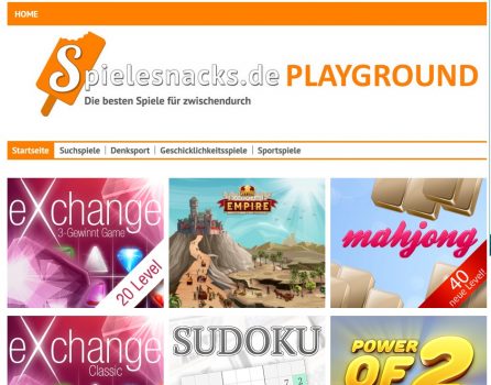 Kostenlose Onlinespiele im Spielesnacks Playground