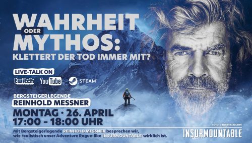 Live-Talk mit Bergsteigerlegende Reinhold Messner zum Roguelike Insurmountable