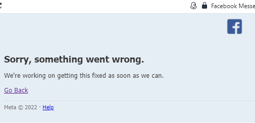 Facebook Messenger von Meta down