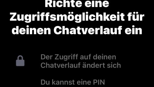 Messenger: Richte eine Zugriffsmöglichkeit für deinen Chatverlauf ein